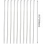 WMYCONGCONG 10 PCS 1.2x260mm Steel Pushrod Parts + 10 PCS Nylon Micro Control Horns 20x11mm 4 Holes for RC Airplane Plane DIY Parts