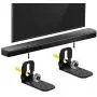 Wall Mount Bracket for JBL Bar 5.1 / Bar 3.1 / Bar 2.1 / Bar Studio Soundbar, 2 Pieces Black Sound Bar Brackets Holder + Screws + Metal Holder Screws