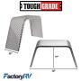 2-Pack ToughGrade Aluminum Diamond Plate Flat Top Trailer Fender 10'' X 34'' X 17''