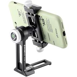 Metal Phone Tripod Mount, iPhone Tripod Adapter, Phone Holder Stand with Arca Swiss Rail, 1/4'' Screw Mount, Ball Head Rotate Vertical & Horizontal, Fits iPhone 7 8 9 X 11 12 Pro Se Samsung