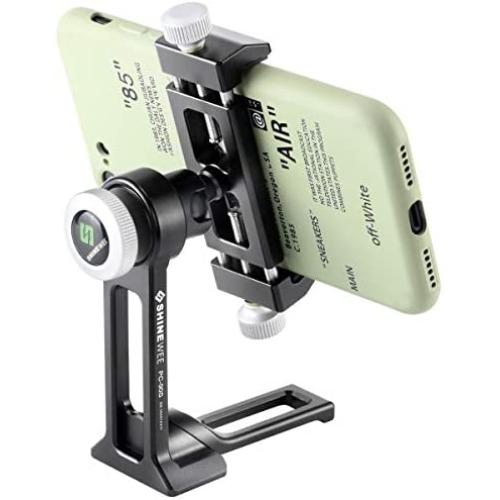 Metal Phone Tripod Mount, iPhone Tripod Adapter, Phone Holder Stand with Arca Swiss Rail, 1/4'' Screw Mount, Ball Head Rotate Vertical & Horizontal, Fits iPhone 7 8 9 X 11 12 Pro Se Samsung