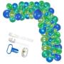 Balloon Garland Kit by Party Animal Company - Blue and Green -85 pcs -VETERAN OWNED - DIY Party Decorations - Birthday Party - Baby Shower - Weddings - Latex Balloons - Arch - Unicorn or Mermaid Theme