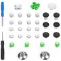 MOSTOP PS4 Controller Thumbsticks Replacement Parts Buttons Thumb Stick Joystick Replacement for Playstation 4 Controller (31 Pcs)