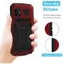 WintMing Compatible with Google Pixel 4XL Aluminium Metal Case Dropproof Shockproof Dustproof Cover Built-in Screen Protector Military Grade Defender Case with Kickstand (Red, 4XL)