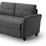 ZINUS Ricardo Loveseat Sofa / Tufted Cushions / Easy, Tool-Free Assembly, Dark Grey