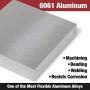 TCI Precision Metals Ground and Milled Plate, Machine-Ready Blanks, 2” x 4” x 6” 6061-T651, Aluminum Sheet