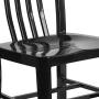 Flash Furniture Commercial Grade Black Metal Indoor-Outdoor Chair
