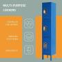 Metal Locker for School Office Gym INTERGREAT Metal Storage Locker Cabinet for Employees Students Steel Locker Triple Tier with 3 Door Blue