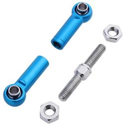 Hobbypark 6PCS Adjustable Aluminum Steering Linkage Servo Link Pull Rod Turnbuckle A959-03 Metal for WLtoys A959 A969 A979 1/18th RC Car Upgrade Parts