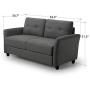 ZINUS Ricardo Loveseat Sofa / Tufted Cushions / Easy, Tool-Free Assembly, Dark Grey