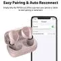 iLuv TB100 Rose Gold True Wireless Earbuds Cordless in-Ear Bluetooth 5.0 with Hands-Free Call MEMS Microphone, IPX6 Waterproof Protection, Long Playtime; Includes Compact Charging Case & 3 Ear Tips