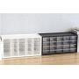 livinbox 20 Drawer Plastic Parts Storage Hardware and Craft Cabinet, Desktop Hardware Storage Organizer Multi Use Compartment Container Black, A9-520, 14.9 x 6.1 x 7.4Inch