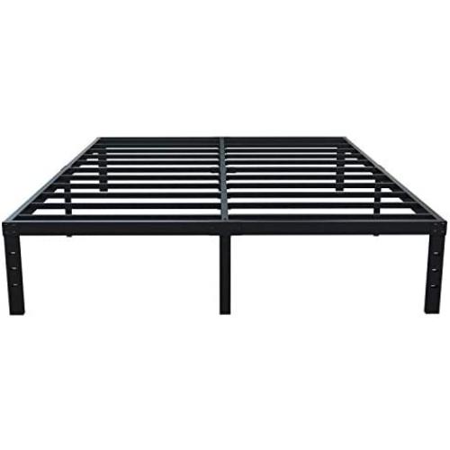 14”Queen Heavy Duty Metal Bed Frame,Premium Strengthen Bed Mattress Foundation,Noise Free&Anti-Slip Sturdy Steel Bed Platform, No Box Spring Needed,3800 lbs Limited and Max Body Weight up to 1200 lbs