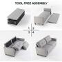 ZINUS Ricardo Loveseat Sofa / Tufted Cushions / Easy, Tool-Free Assembly, Soft Grey