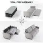 ZINUS Ricardo Loveseat Sofa / Tufted Cushions / Easy, Tool-Free Assembly, Soft Grey ZINUS Ricardo Loveseat Sofa / Tufted Cushions / Easy, Tool-Free Assembly, Soft Grey