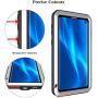 LOVE MEI Samsung Galaxy S10 Case with Built-in Glass Screen Protector Full-Body Wireless Charging Sturdy Hard Cover Shockproof Dustproof Metal and Silicone Heavy Duty Case for Samsung S10 (Silver)