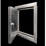 Access Door 12'' X 12'' Aluminum Color Insulated Fire Rated Access Panel Door for Wall/Ceiling Application (Lock and Key) with Frame - [Outer Dimensions: 13'' Width X 13'' Height]