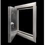 Access Door 12'' X 12'' Aluminum Color Insulated Fire Rated Access Panel Door for Wall/Ceiling Application (Lock and Key) with Frame - [Outer Dimensions: 13'' Width X 13'' Height]