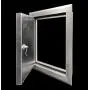 Access Door 12'' X 12'' Aluminum Color Insulated Fire Rated Access Panel Door for Wall/Ceiling Application (Lock and Key) with Frame - [Outer Dimensions: 13'' Width X 13'' Height]