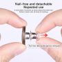 8 Sets Button Pins for Jeans, Replacement Jean Buttons Snaps No-Sew Jean Buttons Bits, Instant Button Adjustable Metal Button Pants Button Craft DIY Fasteners 1 inch Jean Pins for Pants Waist(Silver)