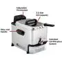 T-fal Deep Fryer with Basket, Stainless Steel, Easy to Clean Deep Fryer, Oil Filtration, 2.6-Pound, Silver, Model FR8000