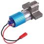Metal Speed Change Gear Box with 370 Brush Motor for WPL 1633 RC Car(Grey)