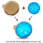 Jdesun 20 Pieces Ring Blanks with 16mm Adjustable Ring Bases, Metal Round Finger Ring Trays, Gold and Silver Plated