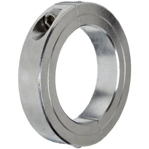 Climax Metal 2C-087-S T303 Stainless Steel Two-Piece Clamping Collar, 7/8'' Bore Size, 1-5/8'' OD, With 1/4-28 x 5/8 Set Screw Climax Metal 2C-087-S T303 Stainless Steel Two-Piece Clamping Collar, 7/8'' Bore Size, 1-5/8'' OD, With 1/4-28 x 5/8 Set Screw
