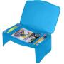 Folding Lap Desk, Laptop Desk, Breakfast Table, Bed Table, Serving Tray - The lapdesk Contains Extra Storage Space and dividers, & Folds Very Easy,Great for Kids, Adults, Boys, Girls, Blue