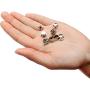 Onwon 60 Pieces Pin Backs Locking Bulk Metal Pin Keepers Locking Clasp, No Tool Required, Metal Locking Pin Backs, Metal Locking Pin Keepers (60)