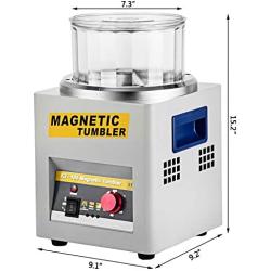 BestEquip KT-185CGT00000001V1 Tumbler 2000 RPM Finisher 7.3 inch Magnetic Polisher with Adjustable Speed for Jewelry (KT185)