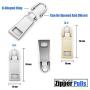 Zipper Pulls #5#3 8PCS - 4 Colors Metal Zipper Fixer Repair Replacement Pullers Metal-Plated Kits Zipper Sliders Zipper Pullers for Backpack Suitcase Jacket Bags Coat by FENGWANGLI