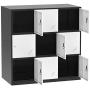 Bonnlo Metal Locker Storage Cabinet Office Lockers for Employees Kids Break Room Dormitory Steel Organizer with 9 Doors & Keys