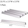 GasSaf 22.5 inch Flavorizer Bars Replacement for Weber 7536, Spirit 300 E310 E320 S310 S320, Spirit 700, Weber 900, Genesis Silver B C, Genesis Gold B C, Replace for Weber 7537, 65903 (5-Pack)