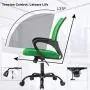 Ergonomic Office Chair Cheap Desk Chair Mesh Executive Computer Chair Lumbar Support for Women&Men, Green Ergonomic Office Chair Cheap Desk Chair Mesh Executive Computer Chair Lumbar Support for Women&Men, Green