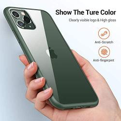 TORRAS Diamonds Clear Compatible for iPhone 11 Pro Case, Slim Fit Thin Shockproof Hard PC Back & Soft TPU Bumper Cover Compatible for iPhone 11 Pro Cases, Midnight Green