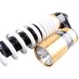 Mallofusa Motorcycle Pair Rear 400mm Shock Absorbers For Yamaha Suzuki ATV Scooters Street Bike White Golden