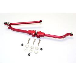 Axial SMT10 Grave Digger (AX90055) & MAX-D (AX90057) Upgrade Parts Aluminum Adjustable Steering Link - 2Pcs Set Red