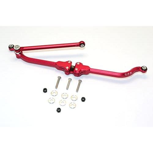 Axial SMT10 Grave Digger (AX90055) & MAX-D (AX90057) Upgrade Parts Aluminum Adjustable Steering Link - 2Pcs Set Red