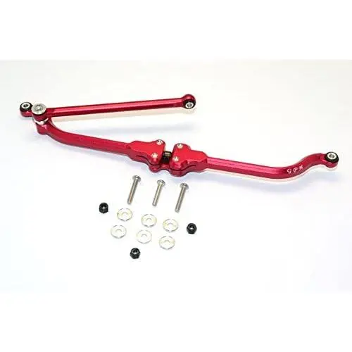 Axial SMT10 Grave Digger (AX90055) & MAX-D (AX90057) Upgrade Parts Aluminum Adjustable Steering Link - 2Pcs Set Red
