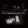 Jeyaic Accelerator Brake Pedal Cover Gas Pedal Punch-Free Metal Pedal Compatible with Jeep Wrangler JK JKU 2007-2018