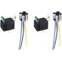 ESUPPORT 12V 30A Car Motor Heavy Duty Relay Socket Plug 4Pin Fuse Switch On/Off SPST Wire Harness Metal Pack of 2