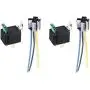 ESUPPORT 12V 30A Car Motor Heavy Duty Relay Socket Plug 4Pin Fuse Switch On/Off SPST Wire Harness Metal Pack of 2