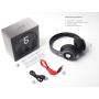 iJoy Matte Finish Premium Rechargeable Wireless Headphones Bluetooth Over Ear Headphones Foldable Headset with Mic (Stealth)
