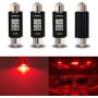 iBrightstar Newest 9-30V Extremely Bright 212-2 578 Festoon Error Free 1.61'' 41mm LED for Interior Map Dome Lights and License Plate Courtesy Lights, Red
