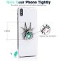 Spider Phone Ring Stand Finger Kickstand, Allengel 360 Rotation Animal Zircon Finger Phone Ring Stand for Cell Phone (Emerald)
