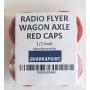 Quadrapoint Hub Cap Replacement for Radio Flyer Steel & Wood Wagons 1/2'' Red (NOT for Plastic, Folding OR Little Wagon Model W5, Please Read Entire Product Description)