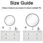 LYNSLIM 32” Black Metal Frame Round Vanity Mirror - Decorative Wall Mirror for Bedroom Bathroom Washroom Living Room Entrance Mirror (Black, 32in)