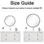 LYNSLIM 32” Black Metal Frame Round Vanity Mirror - Decorative Wall Mirror for Bedroom Bathroom Washroom Living Room Entrance Mirror (Black, 32in) LYNSLIM 32” Black Metal Frame Round Vanity Mirror - Decorative Wall Mirror for Bedroom Bathroom Washroom Living Room Entrance Mirror (Black, 32in)