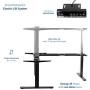 VIVO Black Electric Motor Height Adjustable Corner 3 Leg Standing Desk Frame, Frame Only, Sit Stand Ergonomic L Frame, DESK-V130EB